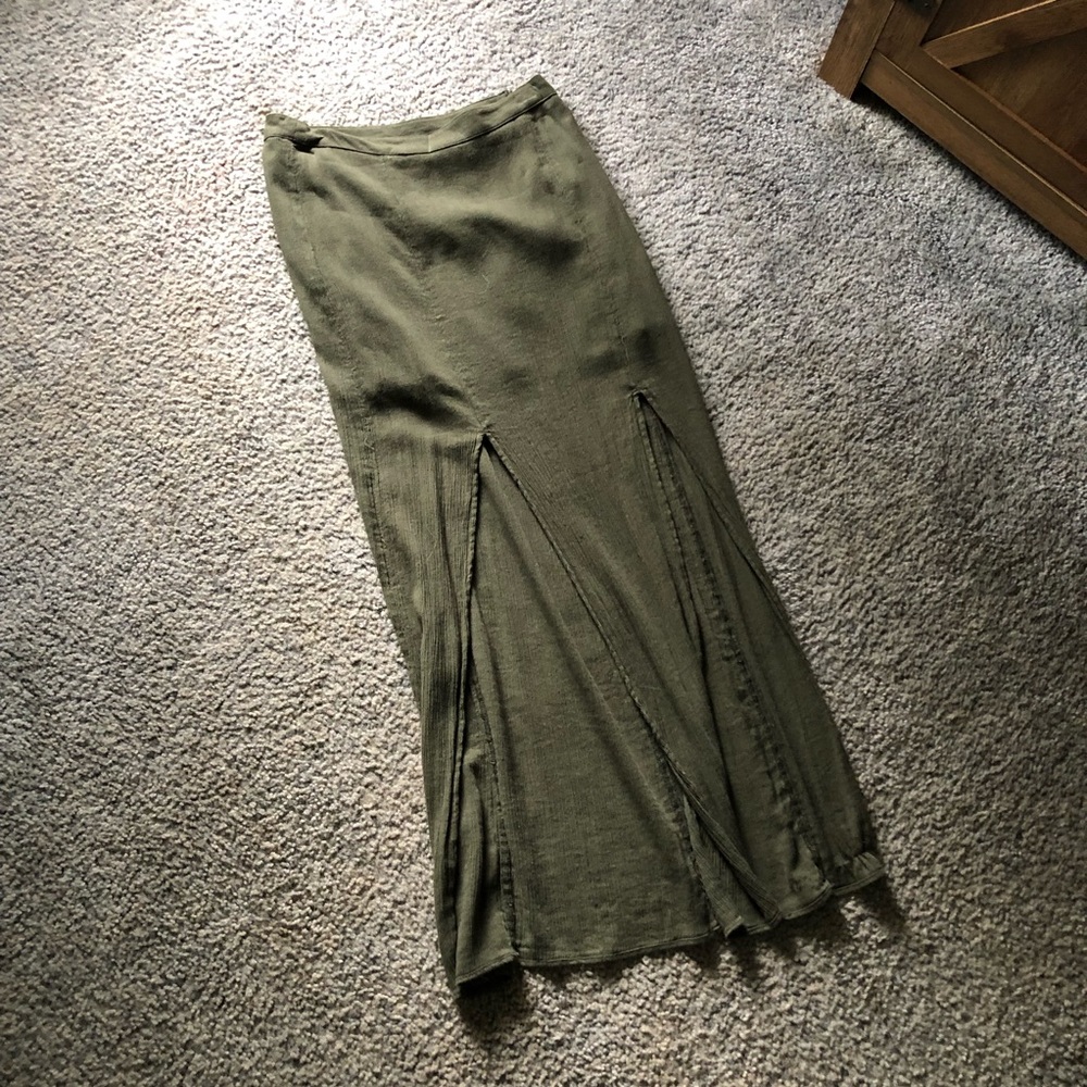 Green Maxi Skirt